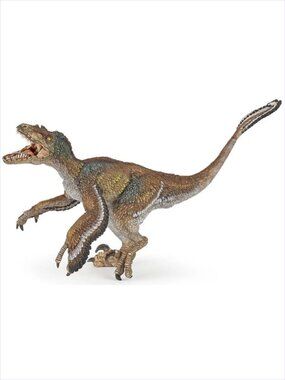 Papo Feathered Velociraptor Dinosaur (55055) Animal Figurine New w/Tag Age 3+